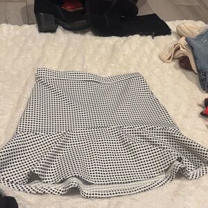 Banana Republic Black and White Skater Skirt